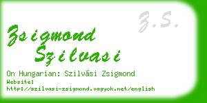 zsigmond szilvasi business card