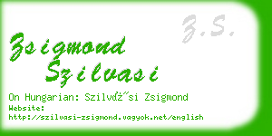 zsigmond szilvasi business card